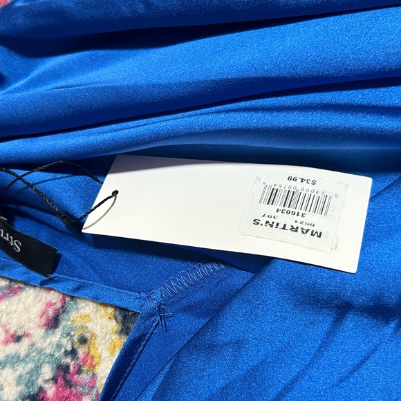 Strut & Bolt | NWT Blue Bodysuit Tie Shoulders Small - Picture 4 of 5